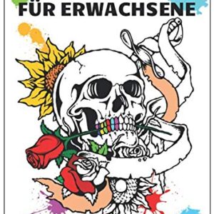 Totenkopf Malbuch: Entspannung & Malspa?