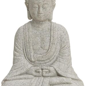 Graue Buddha Figur, 13cm, Deko Geschenk