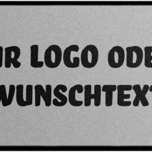 Personalisierbare Fu?matte hellgrau 115x250cm