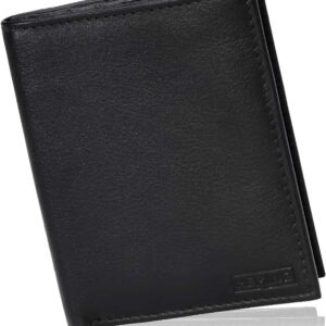 HEMING Schwarze Herrenbrieftasche - Klein, Leder, Kartenhalter
