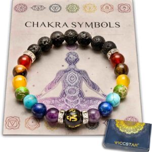 Doppelt Chakra Armband mit Schmuckbeutel