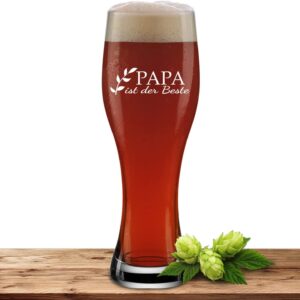 Bierglas Papa ist der Beste - 0,5l Geschenk