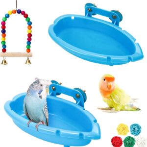 Vogelbadewanne mit Schaukel & Rattanb?llen