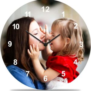 Personalisierte Holz Wand Uhr 30cm Ger?uscharm