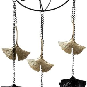 Ginkgo Fensterh?nger Girlande Schwarzgold