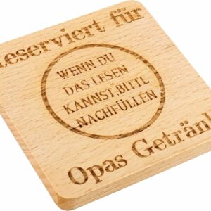 Lustige Holzuntersetzer für Mama und Papa