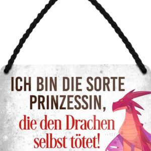 Lustiges Blechschild Prinzessin Geschenk