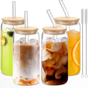 Gl?ser Set mit Deckel & Strohhalm, 500ML