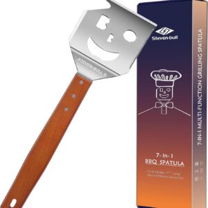 7-in-1 Grillspachtel, multifunktional, Holzgriff