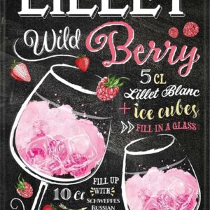 Retro Metall-Schild LILLET Wild Berry Deko