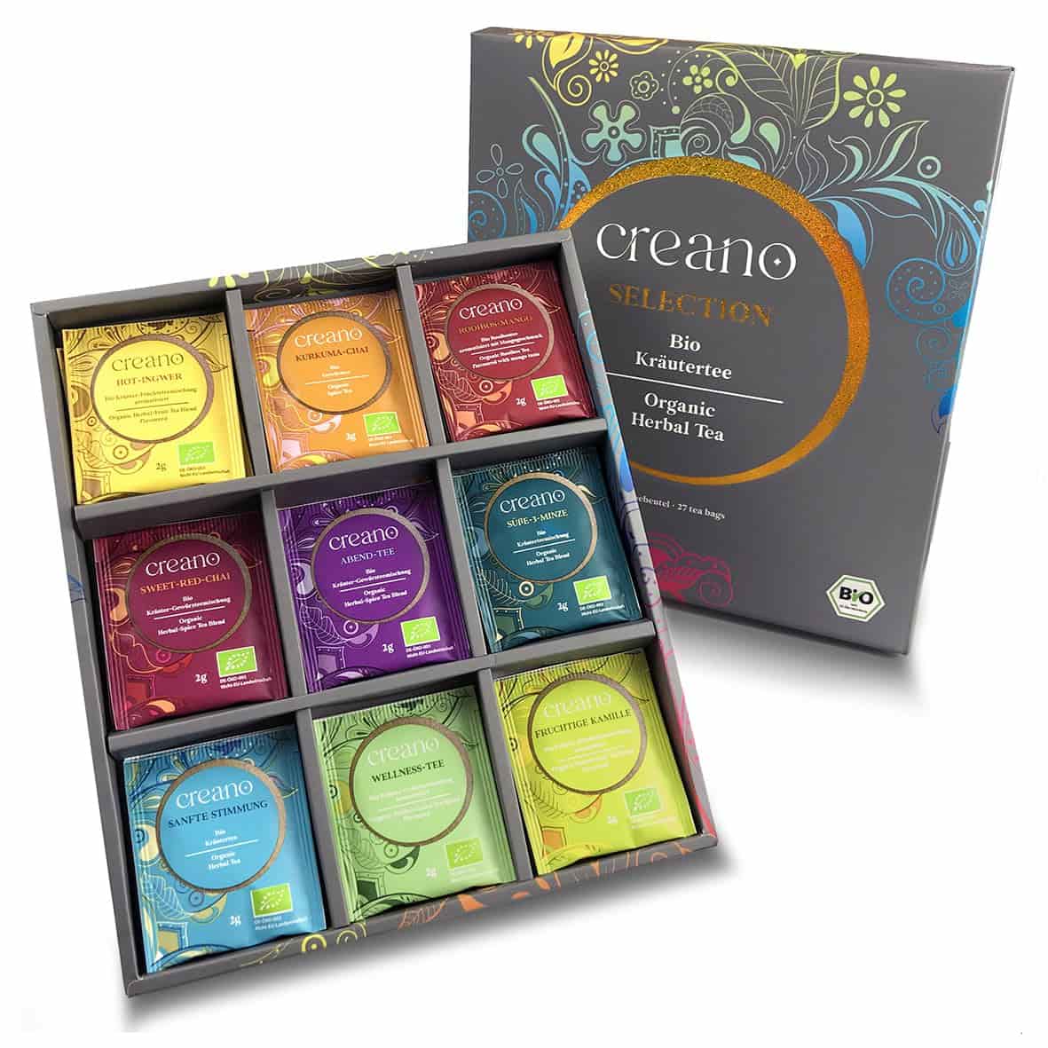 Bio Kr?utertee Geschenkset - 27 Teebeutel, 9 Sorten