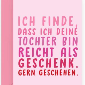 Lustige Geburtstagskarte Tochter Papa Mama