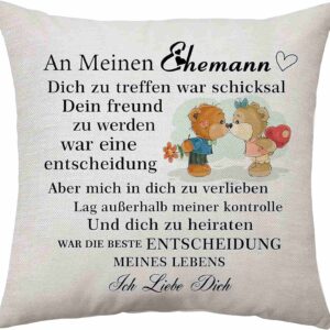 Ehemann Kissenhülle sü?e Geschenk Ideen