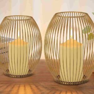 Vintage Kerzenst?nder Set, Gold Deko