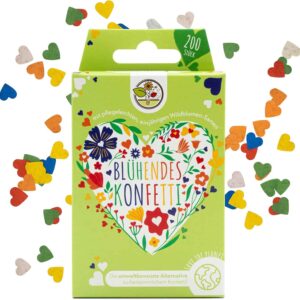 Buntes Saatgut-Konfetti aus Samenpapier