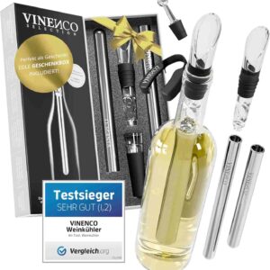 Premium Weinkühler Set 7-in-1 Edelstahl Geschenk