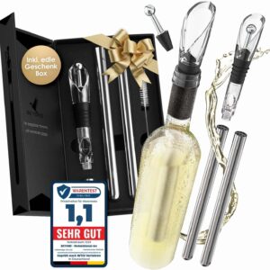 Edelstahl Weinkühlstab Set für Weinliebhaber