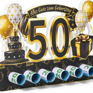 50. Geburtstag Deko Holz Geschenk Freude