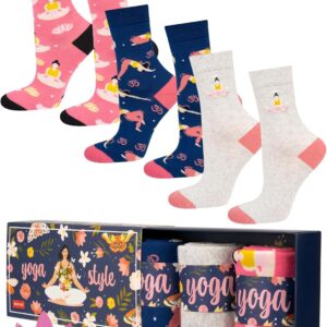 Bunte Yoga Socken Damen 3 Paar