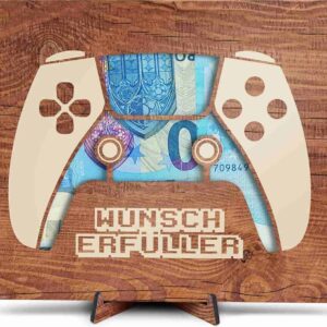 XL Holz Geldgeschenk - Gaming Deko Geschenk