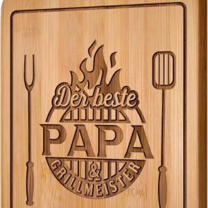 Graviertes Bambus Schneidebrett für Papa