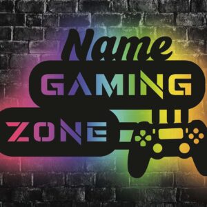 Personalisierte RGB LED Gamer Wandlampe