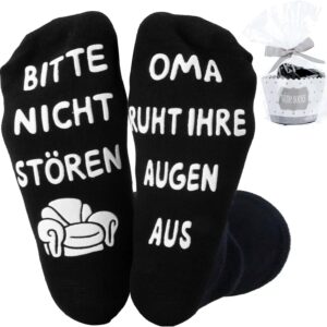Lustige Socken mit Spruch für Oma