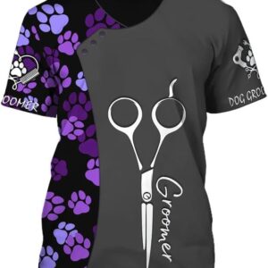 Hundefriseur T-Shirts Unisex Kurzarm 3D-Print