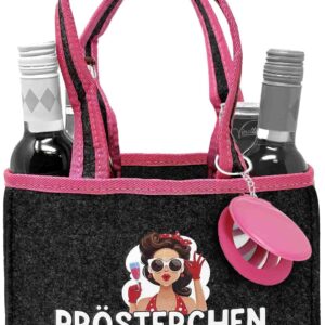 Witzige Filz Tasche für 6 Flaschen