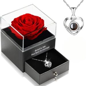 Ewige Rosenblüte Halskette Mama Geschenk