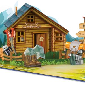 Berghütte Gutschein 3D Karte Wandern