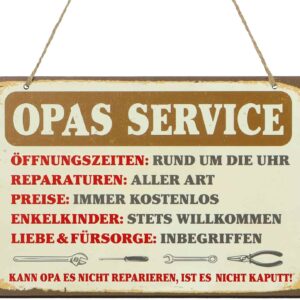 Lustiges Holzschild Geschenk Opa