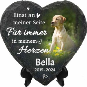 Herzf?rmiger Gedenkstein Haustier Verlust