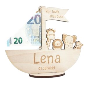 Personalisierte Holzgeschenk Taufe Geburtstag