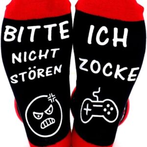 Lustige Gaming Socken mit Spruch