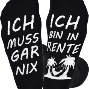 Lustige Ruhestands-Socken ICH BIN IN RENTE