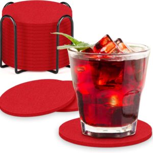 Rote Filzuntersetzer, 12er Set, Weihnachten