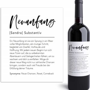 Personalisierte Weinetiketten Abschied Geschenk