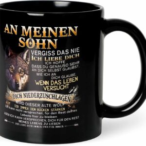 Sohn Kaffeetasse 11oz - Geschenk Schwarz