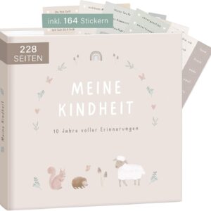 Erinnerungsalbum Beige mit Stickern