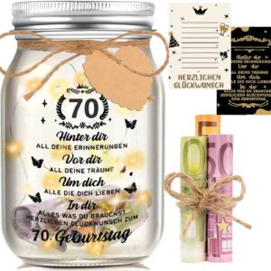 LED Flaschenlicht 70. Geburtstag Geschenke