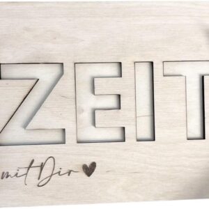 Gemeinsame Zeit verschenken Gutschein Holz