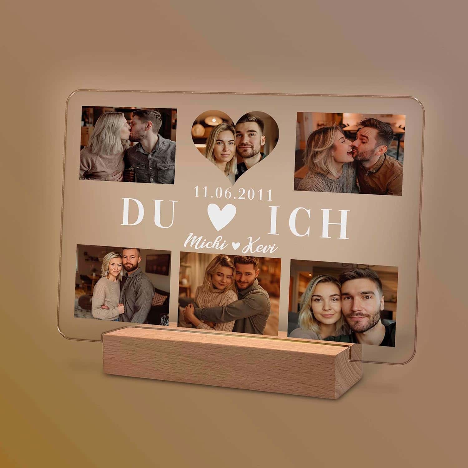 Personalisierte Nachtlampe mit Foto & Namen