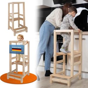 H?henverstellbarer Montessori Lernturm Kieferholz